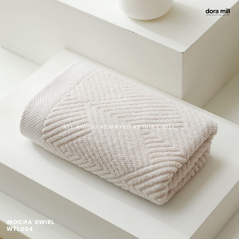 Dora Mill Plain Color Pure Cotton Towel - Bath Towel/Face Towel #WTL