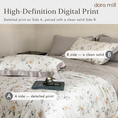 DORAMILL 100% Tencel Lyocell Comforter Fitted Bedsheet Set #BSB