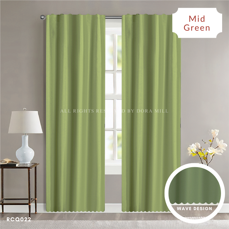 Dora Mill Classic Plain Series Semi Blackout Curtain – 2-in-1 Hook & Rod Use #RCQ
