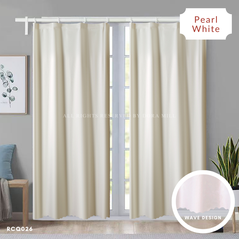 Dora Mill Classic Plain Series Semi Blackout Curtain – 2-in-1 Hook & Rod Use #RCQ