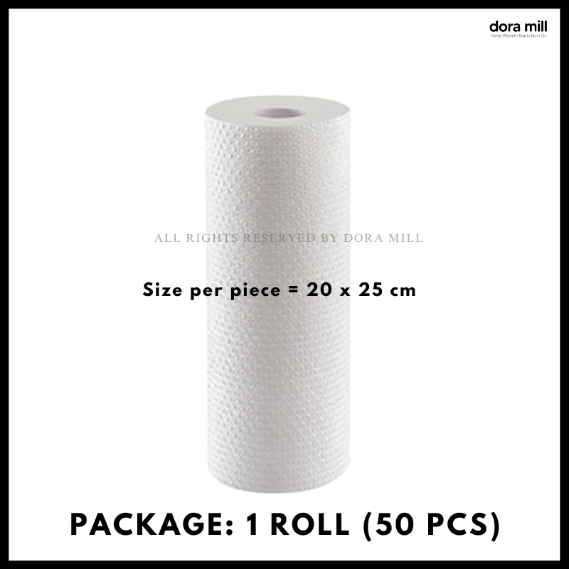 Gulungan Tuala Kertas Pinggan Piring Dapur Dora Mill – Gulungan Pembersih Pelbagai Guna #WCC