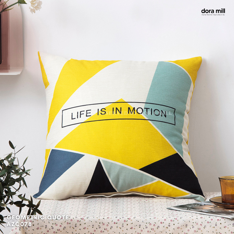 Dora Mill Home Series Linen Cotton Throw Pillow Case – Sofa Cushion Cover #AZC
