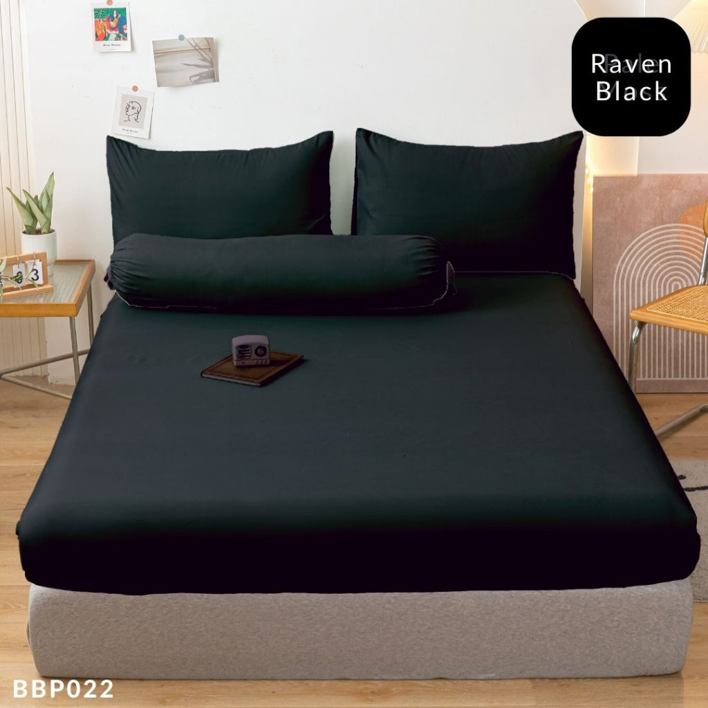 DORAMILL ComfyAir Plain Colour Duvet Cover Comforter Fitted Bedsheet Set #BDP