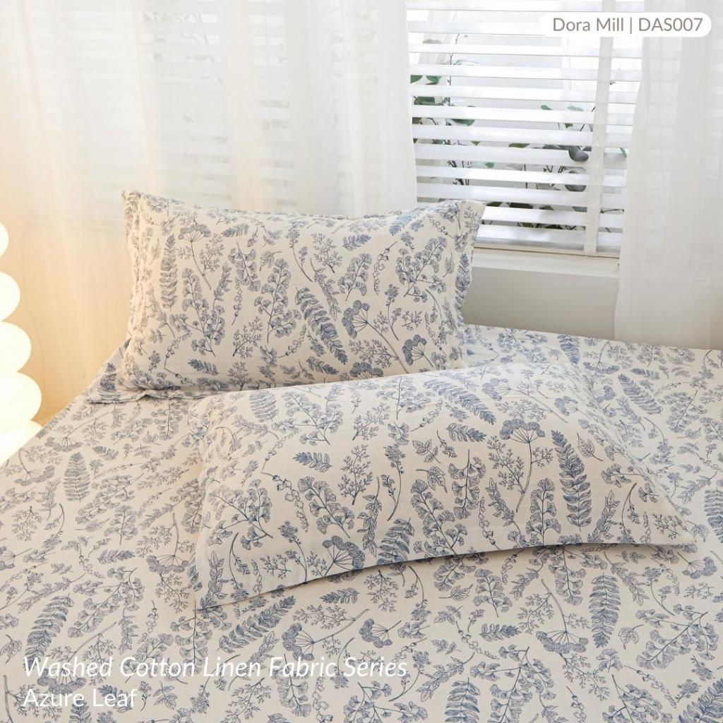 DORAMILL Wash Cotton Linen Ins Style Pillowcase #DASP