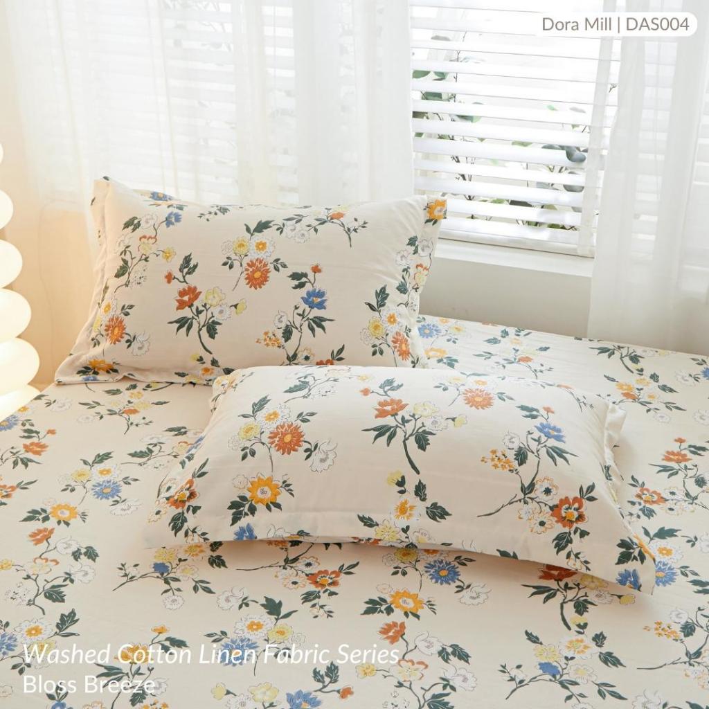 DORAMILL Wash Cotton Linen Ins Style Pillowcase #DASP
