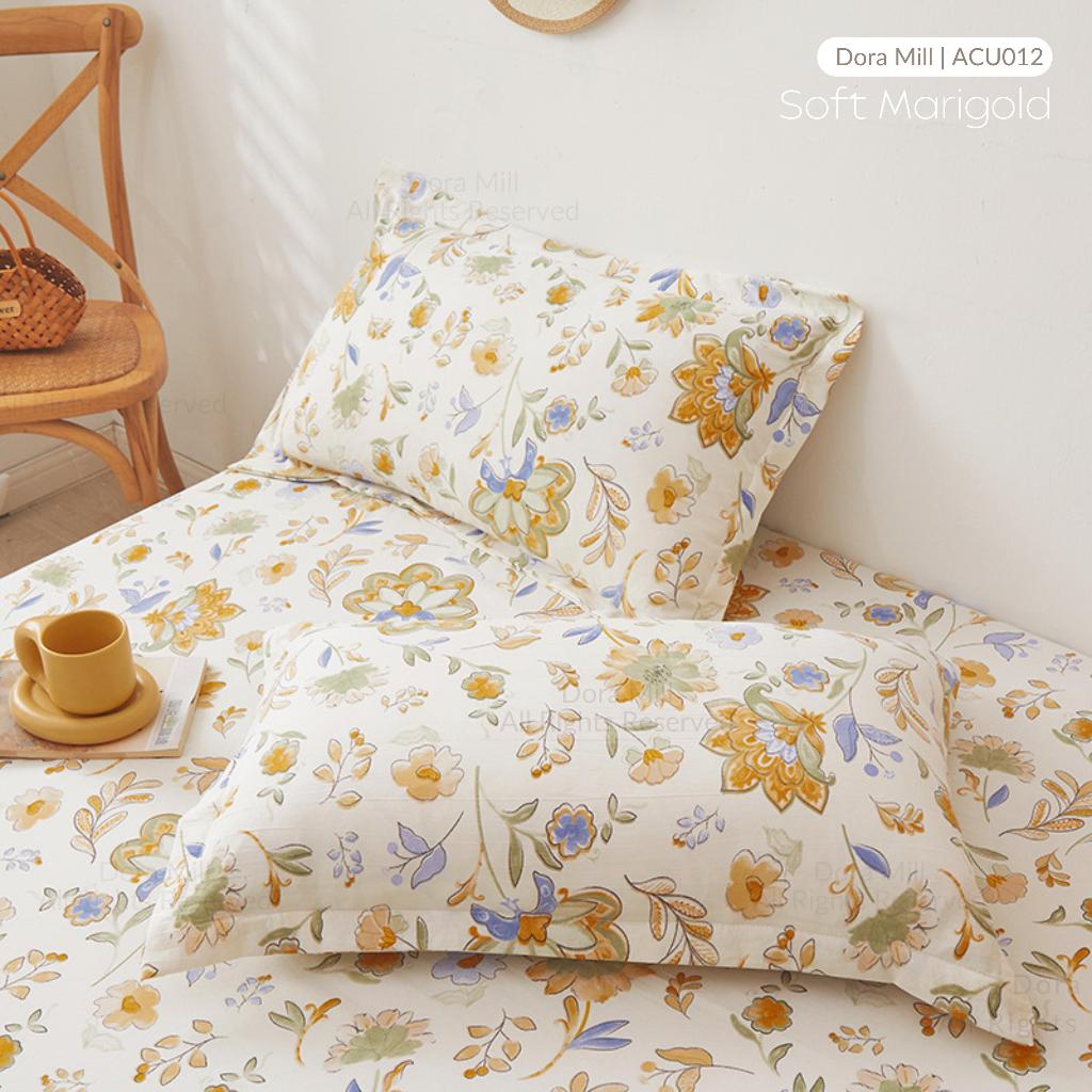 DORAMILL Wash Cotton Linen Ins Style Pillowcase #DASP