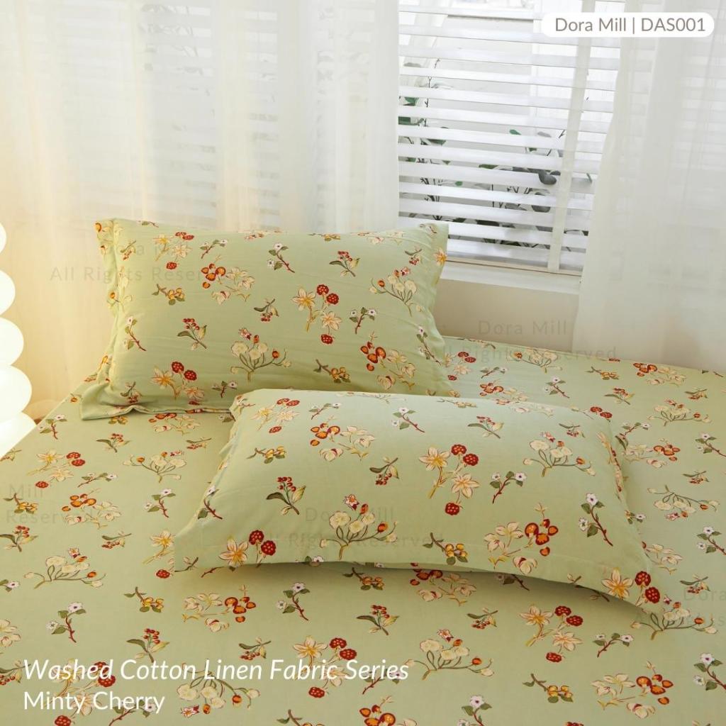DORAMILL Wash Cotton Linen Ins Style Pillowcase #DASP