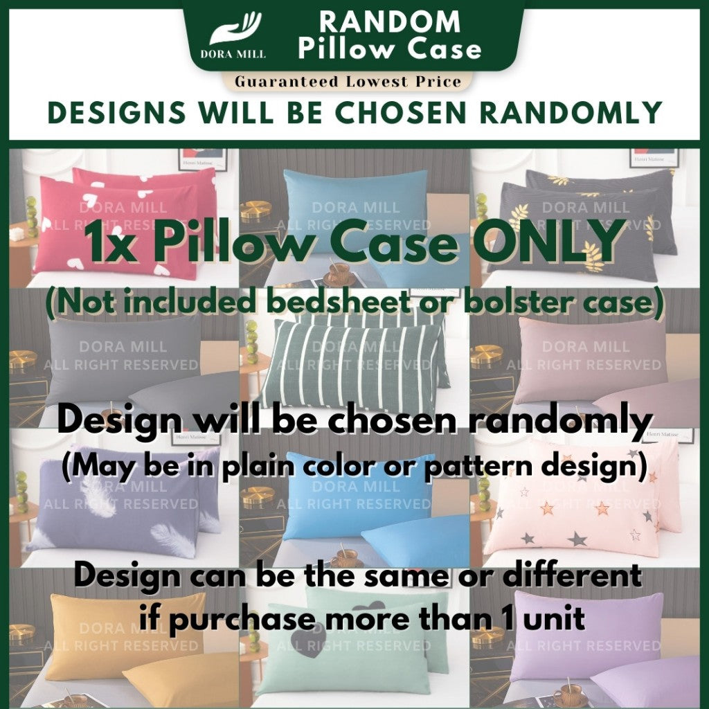 DORAMILL Wash Cotton Linen Ins Style Pillowcase #DASP