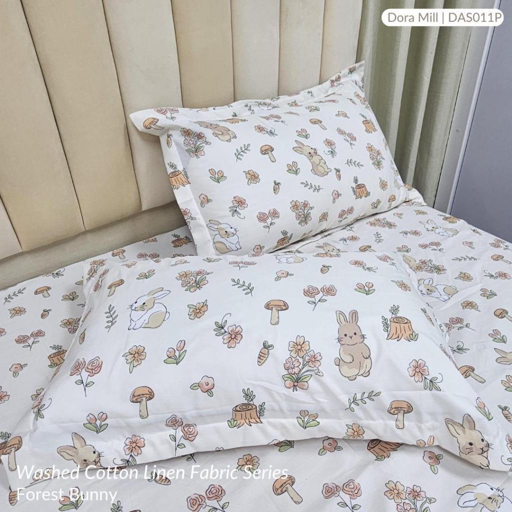 DORAMILL Wash Cotton Linen Ins Style Pillowcase #DASP