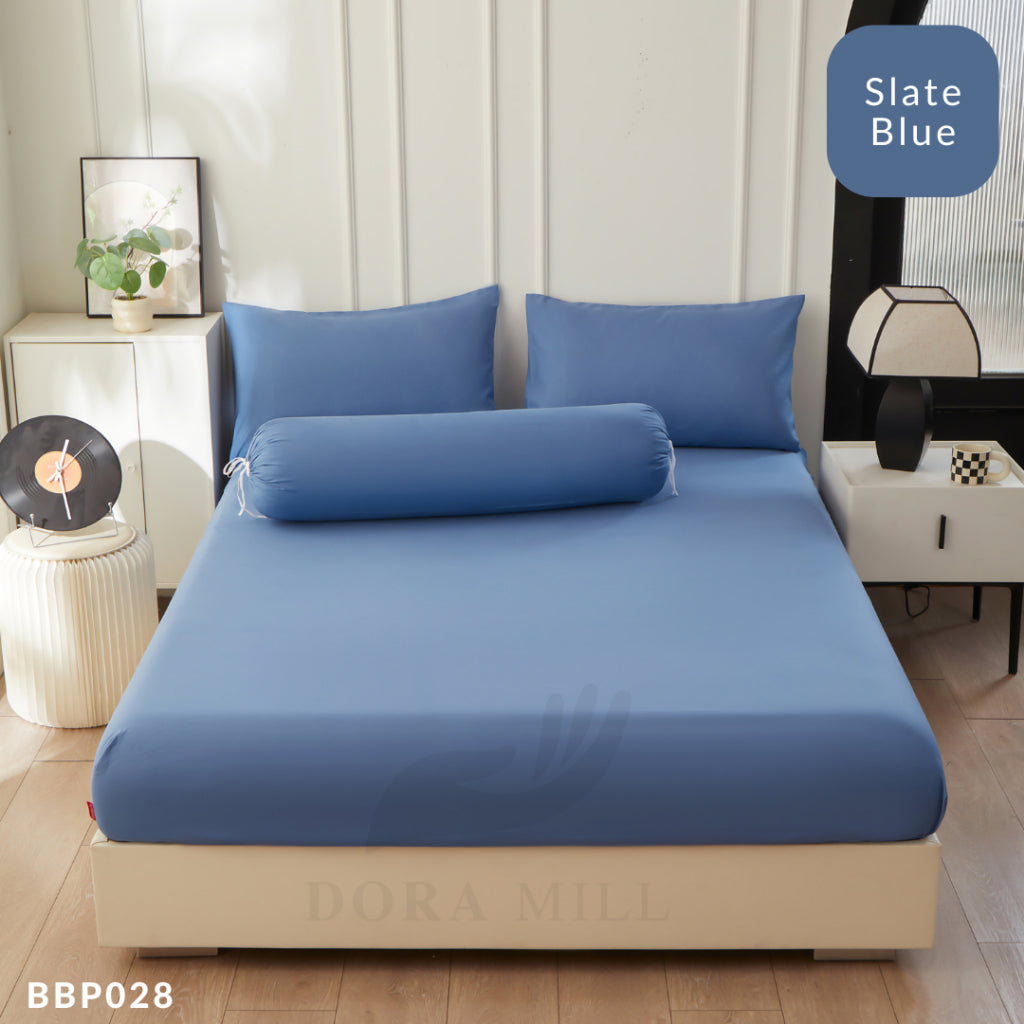 DORAMILL ComfyAir Plain Colour Duvet Cover Comforter Fitted Bedsheet Set #BDP