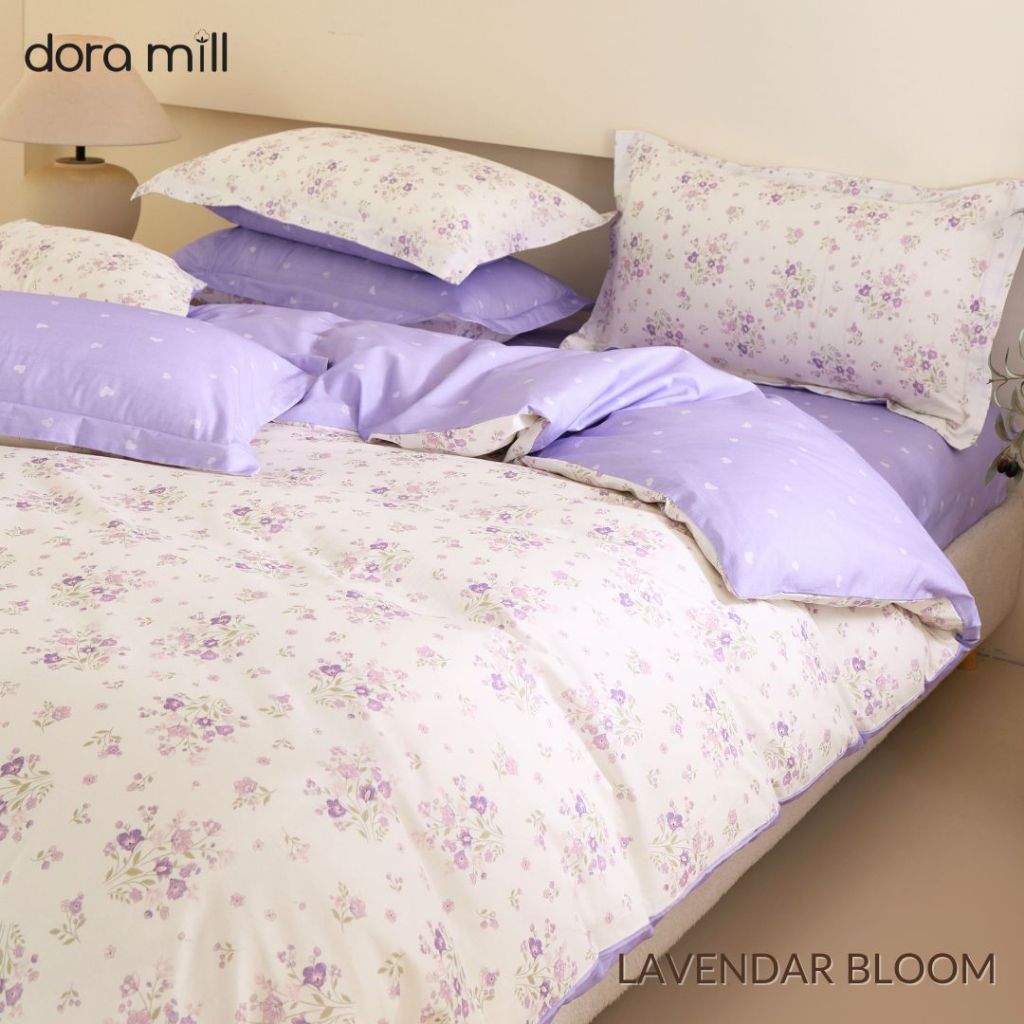 DORAMILL 2500TC 100% Cotton 4in1 Quilt Cover Set Queen King Size Pillow Case Cadar Fitted Bedsheet Set #BAR