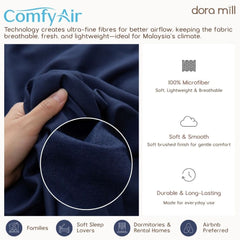 DORAMILL ConfyAir Plain Colour Fitted Bedsheet Set #BBP