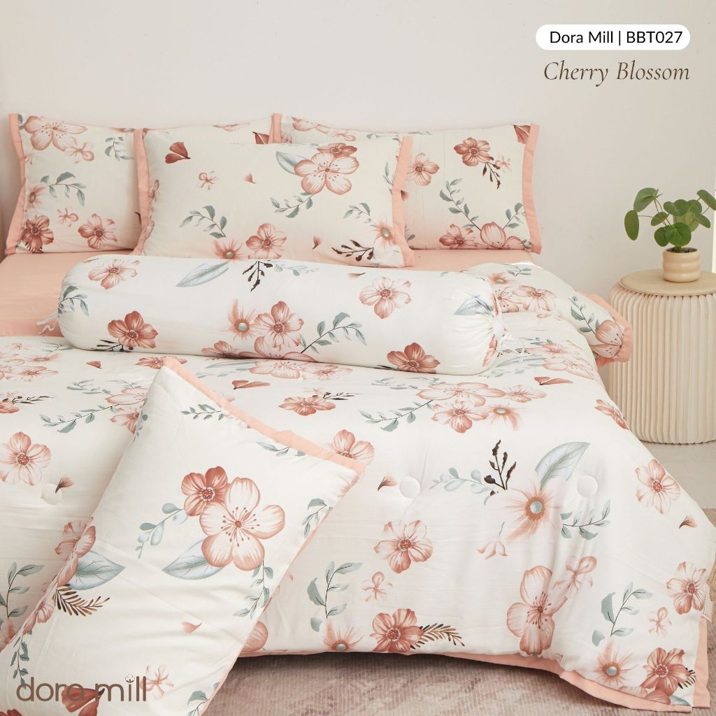 DORAMILL Premium AirWeave Washed Cotton Linen Feel  3in1Single/5in1 Queen King Comforter Bedsheet Set SoyBean Fiber #BBT