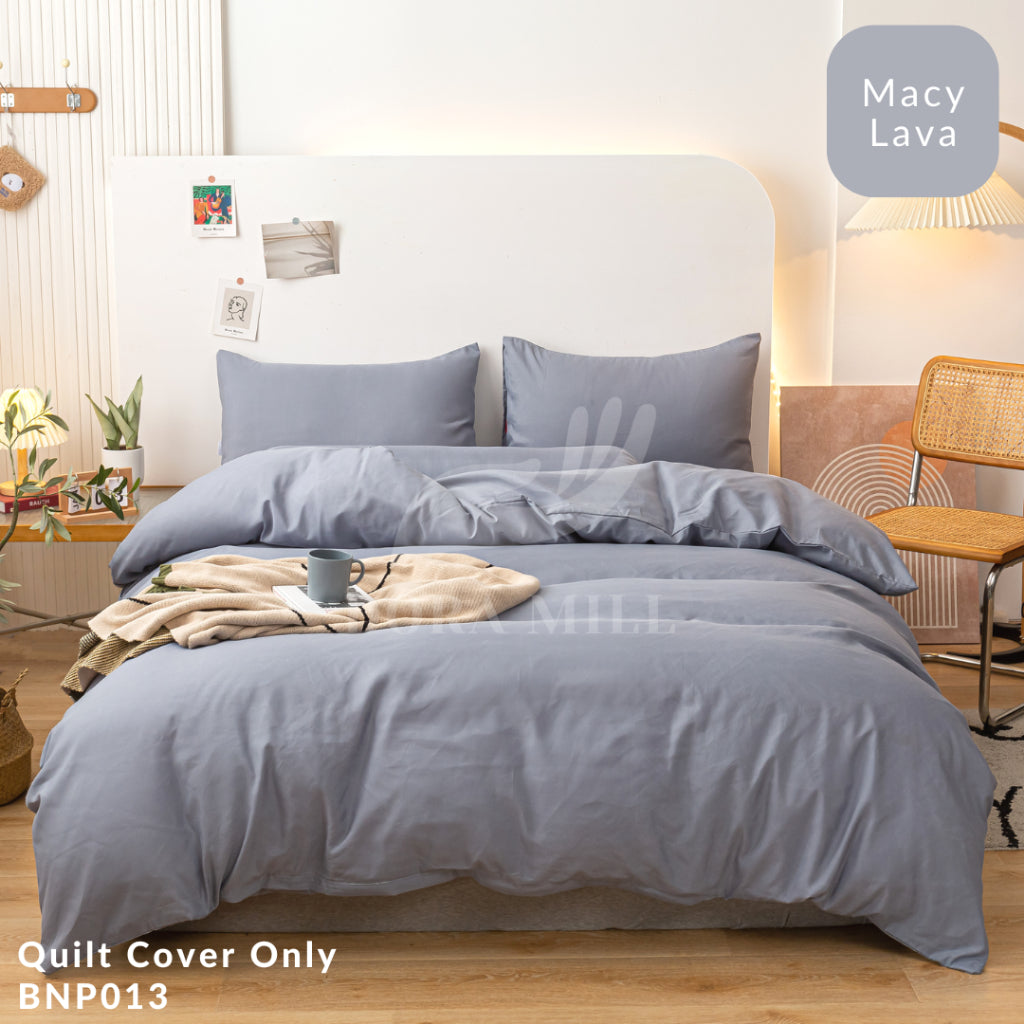 DORAMILL ComfyAir Plain Colour Duvet Cover Comforter Fitted Bedsheet Set #BDP
