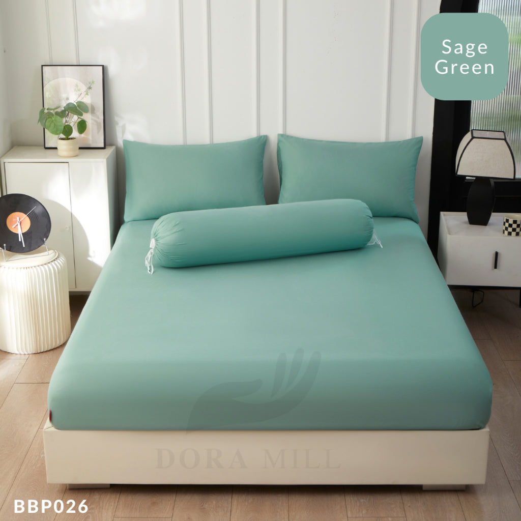 DORAMILL ComfyAir Plain Colour Duvet Cover Comforter Fitted Bedsheet Set #BDP