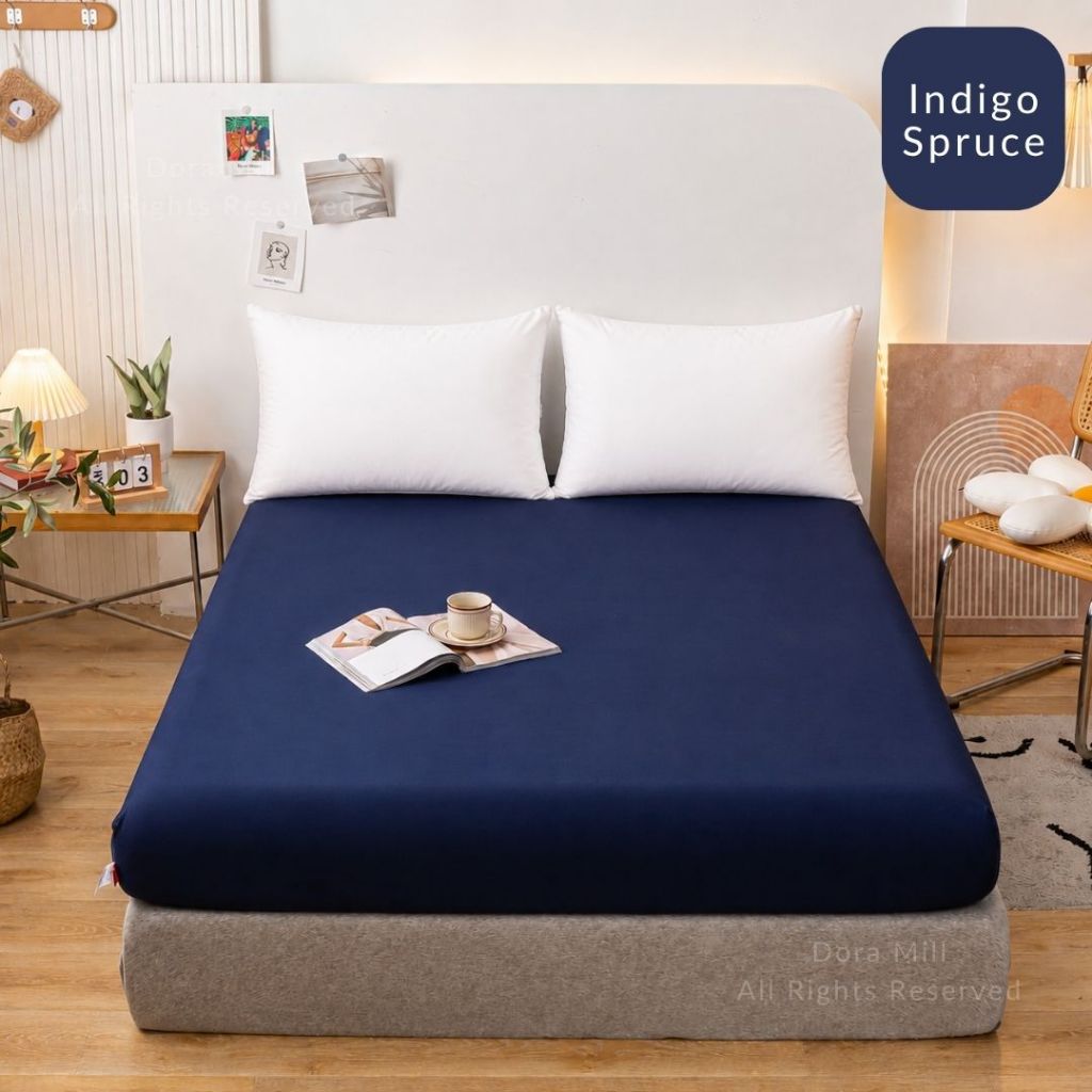 DORAMILL ComfyAir Plain Colour Fitted Bedsheet Only #BFP