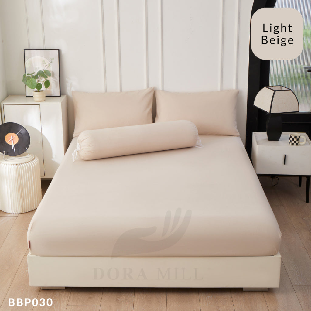 DORAMILL ComfyAir Plain Colour Duvet Cover Comforter Fitted Bedsheet Set #BDP