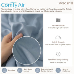 DORAMILL ComfyAir Plain Colour Fitted Bedsheet Only #BFP
