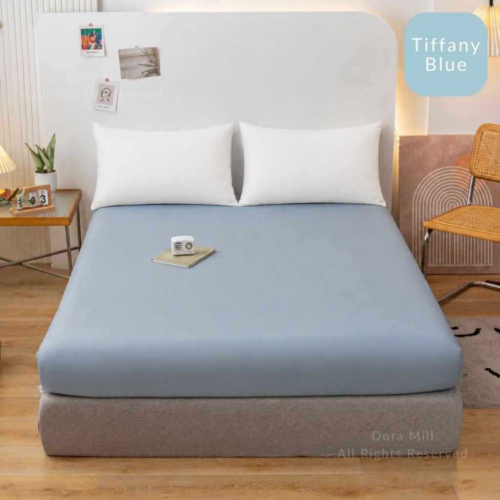DORAMILL ComfyAir Plain Colour Fitted Bedsheet Only #BFP