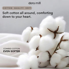 DORAMILL 2500TC 100% Cotton 4in1 Quilt Cover Set Queen King Size Pillow Case Cadar Fitted Bedsheet Set #BAR