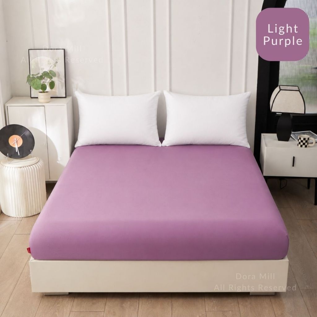 DORAMILL ComfyAir Plain Colour Fitted Bedsheet Only #BFP