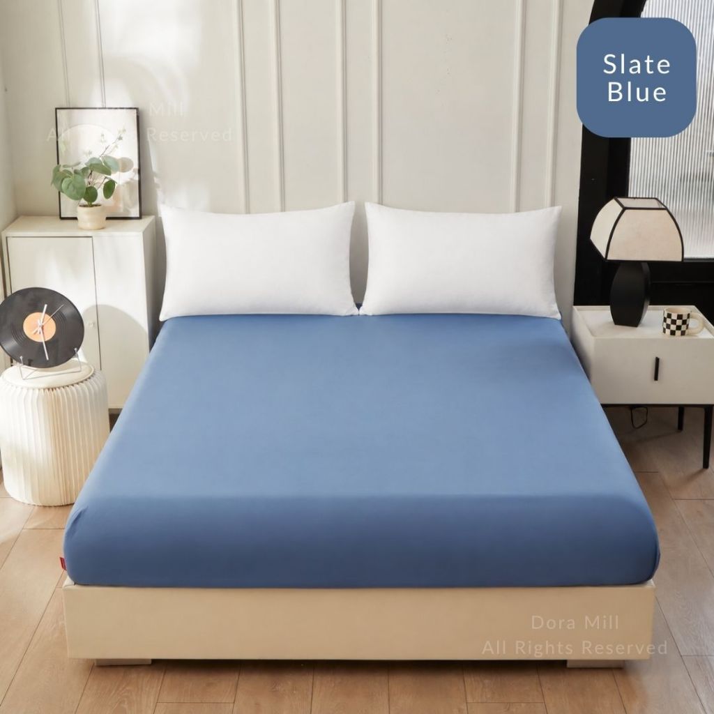 DORAMILL ComfyAir Plain Colour Fitted Bedsheet Only #BFP