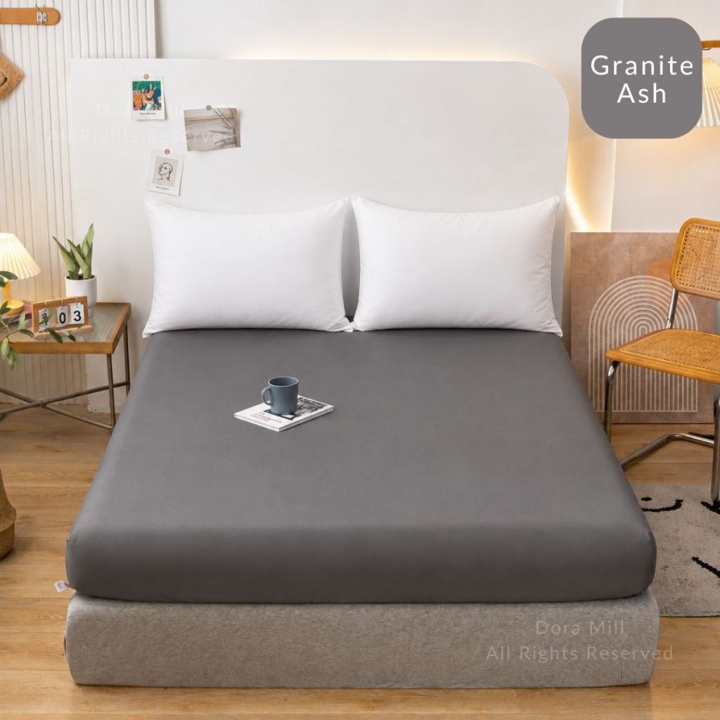 DORAMILL ComfyAir Plain Colour Fitted Bedsheet Only #BFP