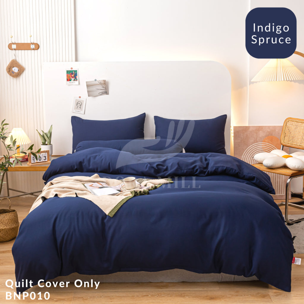 DORAMILL ComfyAir Plain Colour Duvet Cover Comforter Fitted Bedsheet Set #BDP