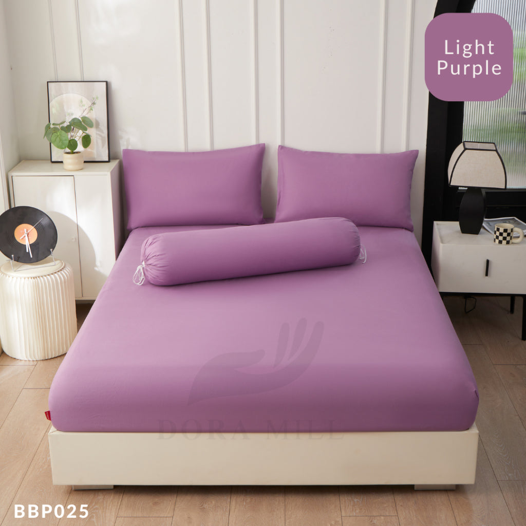 DORAMILL ComfyAir Plain Colour Duvet Cover Comforter Fitted Bedsheet Set #BDP