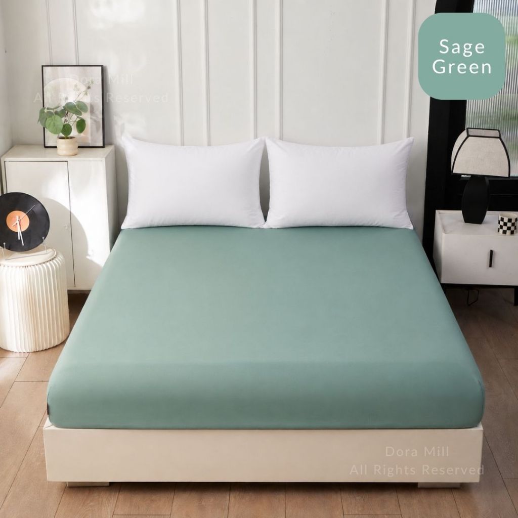 DORAMILL ComfyAir Plain Colour Fitted Bedsheet Only #BFP
