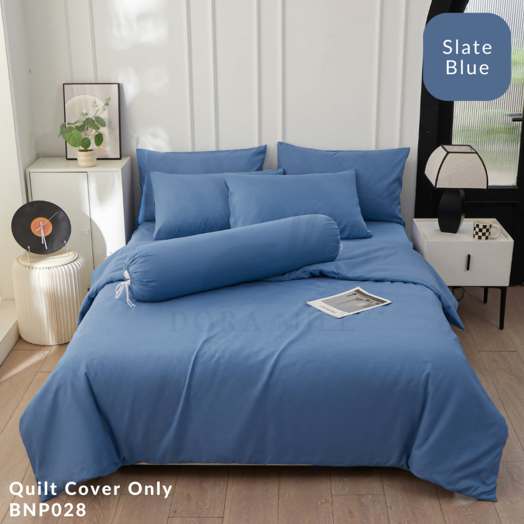 DORAMILL ComfyAir Plain Colour Duvet Cover Comforter Fitted Bedsheet Set #BDP