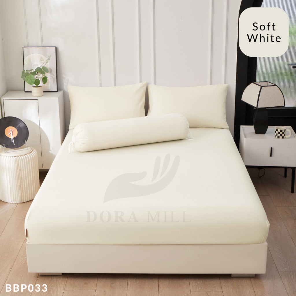 DORAMILL ConfyAir Plain Colour Fitted Bedsheet Set #BBP