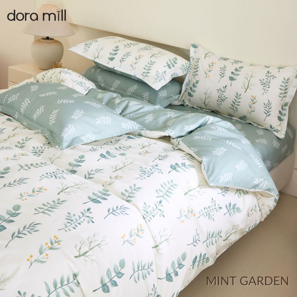 DORAMILL 2500TC 100% Cotton 4in1 Quilt Cover Set Queen King Size Pillow Case Cadar Fitted Bedsheet Set #BAR