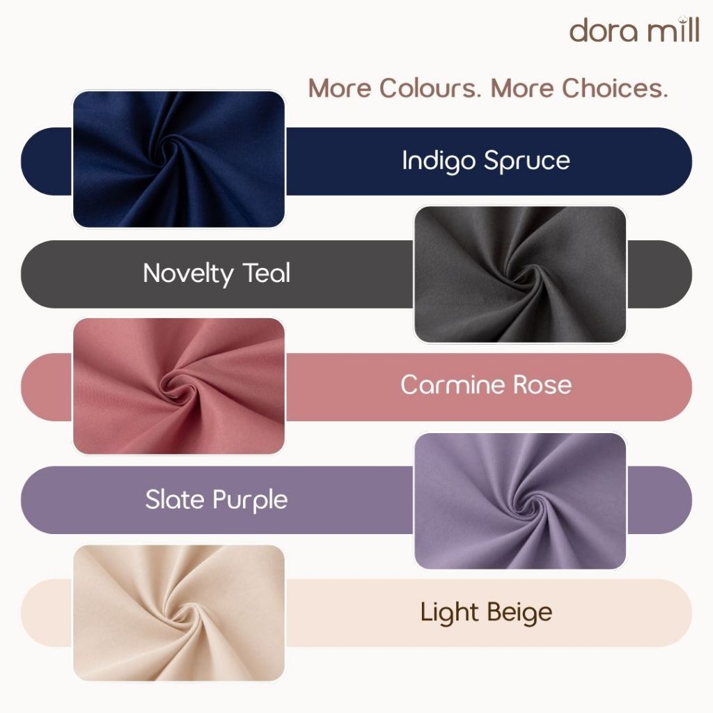 DORAMILL ComfyAir Plain Colour Bolster Case #ABD
