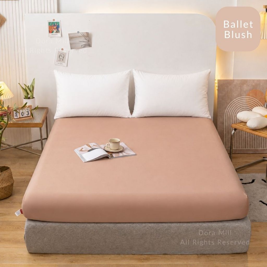 DORAMILL ComfyAir Plain Colour Fitted Bedsheet Only #BFP