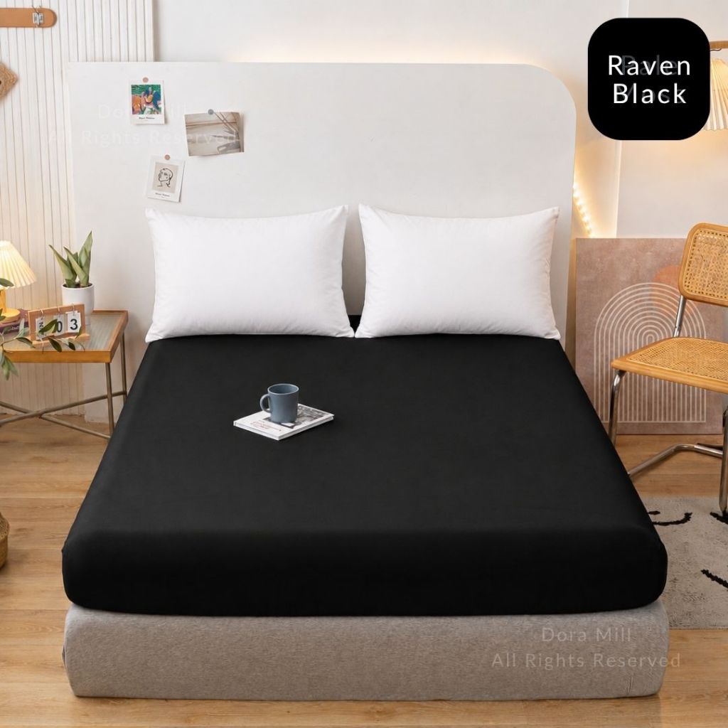 DORAMILL ComfyAir Plain Colour Fitted Bedsheet Only #BFP