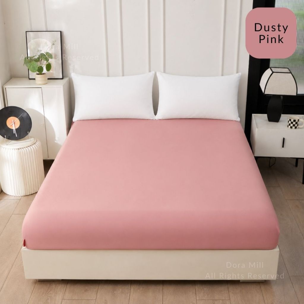 DORAMILL ComfyAir Plain Colour Fitted Bedsheet Only #BFP