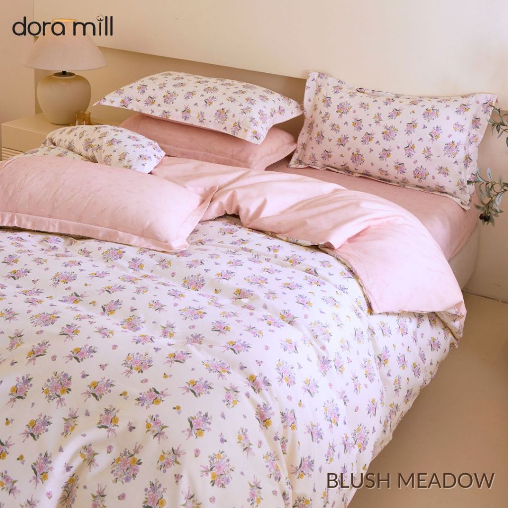 DORAMILL 2500TC 100% Cotton 4in1 Quilt Cover Set Queen King Size Pillow Case Cadar Fitted Bedsheet Set #BAR