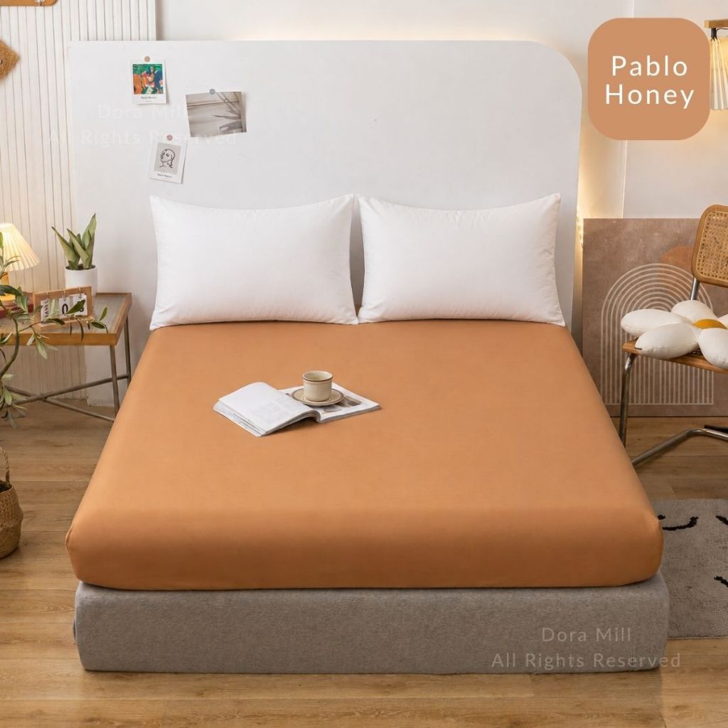 DORAMILL ComfyAir Plain Colour Fitted Bedsheet Only #BFP