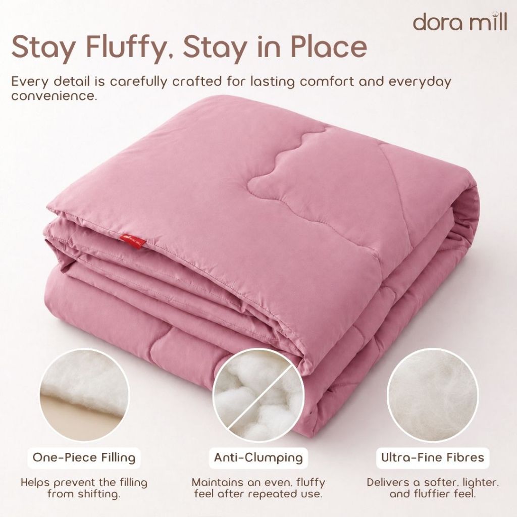 DORAMILL ComfyAir Plain Colour Warm Duvet Comforter #BXP