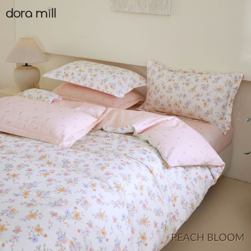 DORAMILL 2500TC 100% Cotton 4in1 Quilt Cover Set Queen King Size Pillow Case Cadar Fitted Bedsheet Set #BAR