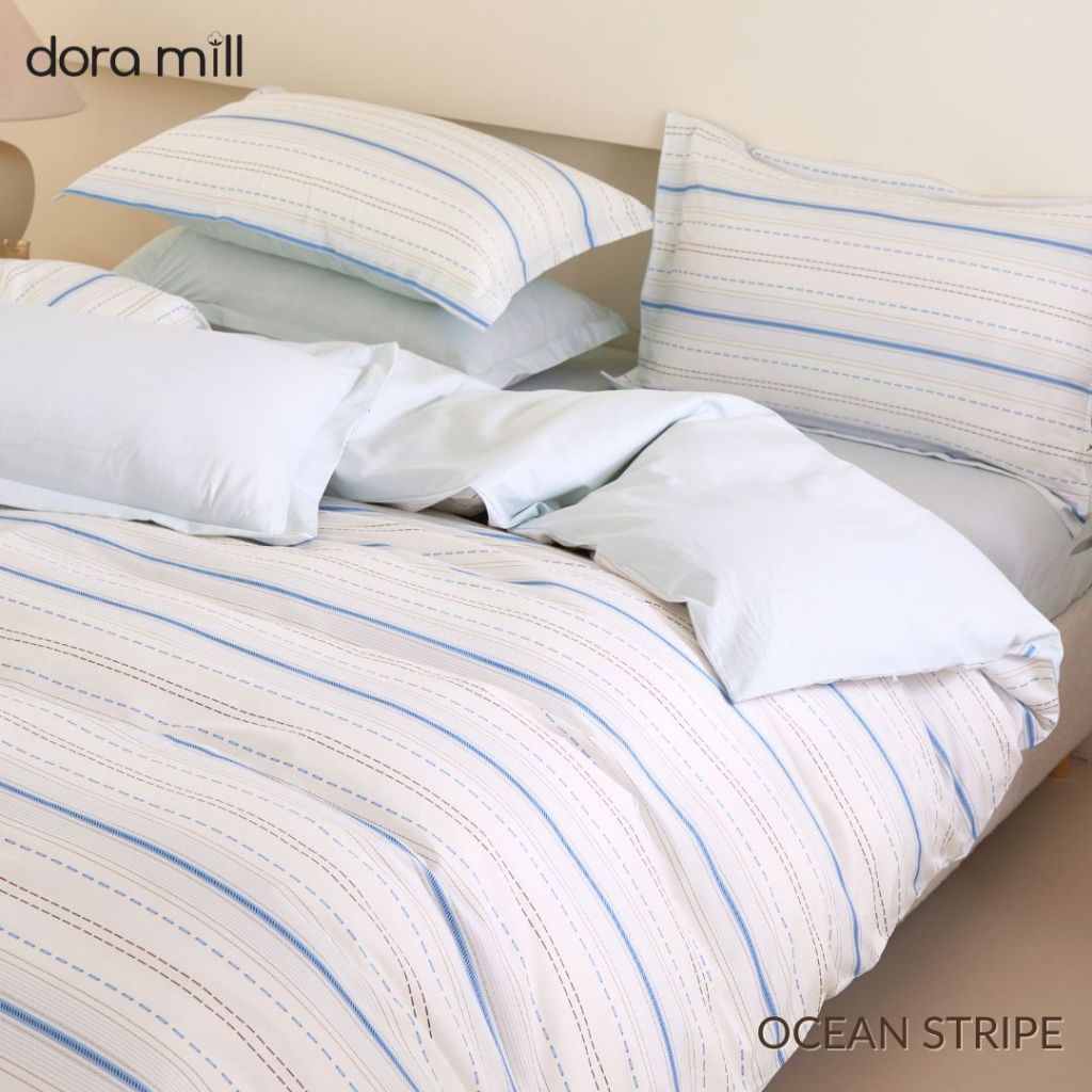 DORAMILL 2500TC 100% Cotton 4in1 Quilt Cover Set Queen King Size Pillow Case Cadar Fitted Bedsheet Set #BAR
