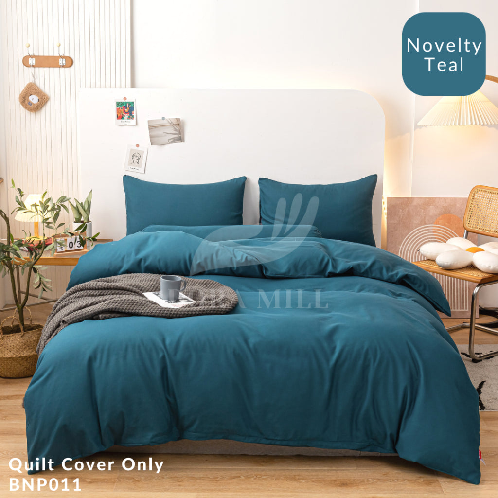 DORAMILL ComfyAir Plain Colour Duvet Cover Comforter Fitted Bedsheet Set #BDP