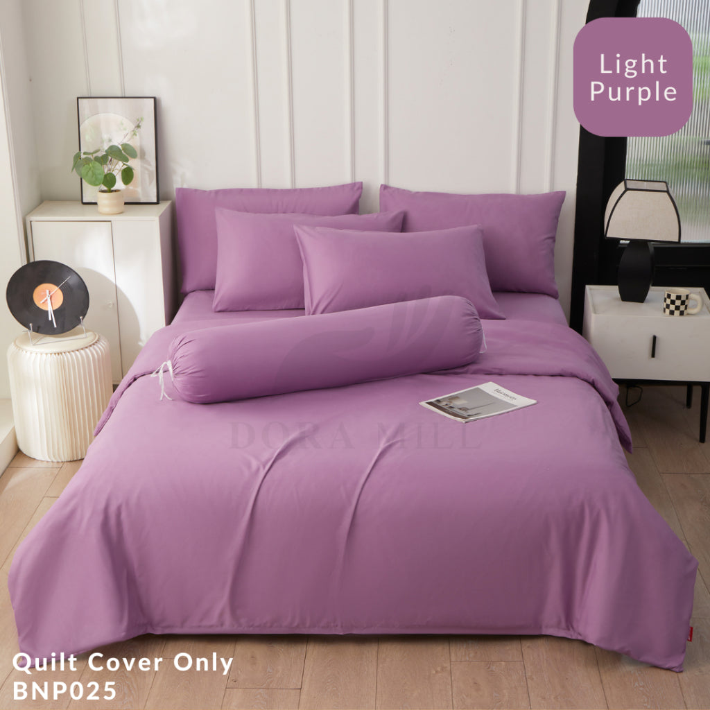DORAMILL ComfyAir Plain Colour Duvet Cover Comforter Fitted Bedsheet Set #BDP