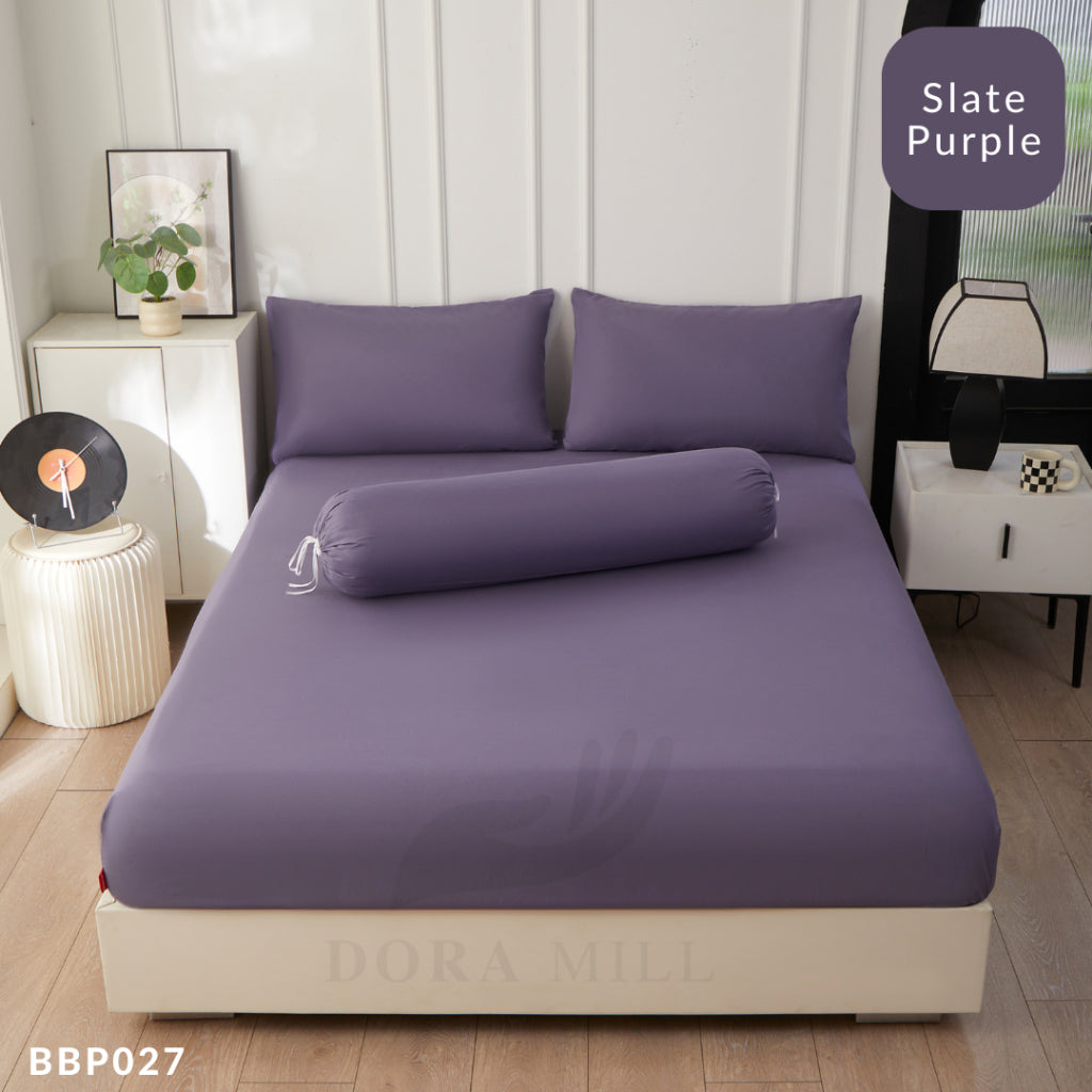 DORAMILL ComfyAir Plain Colour Duvet Cover Comforter Fitted Bedsheet Set #BDP
