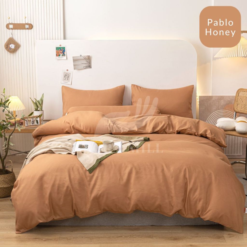 DORAMILL ComfyAir Plain Colour Duvet Cover Comforter Fitted Bedsheet Set #BDP