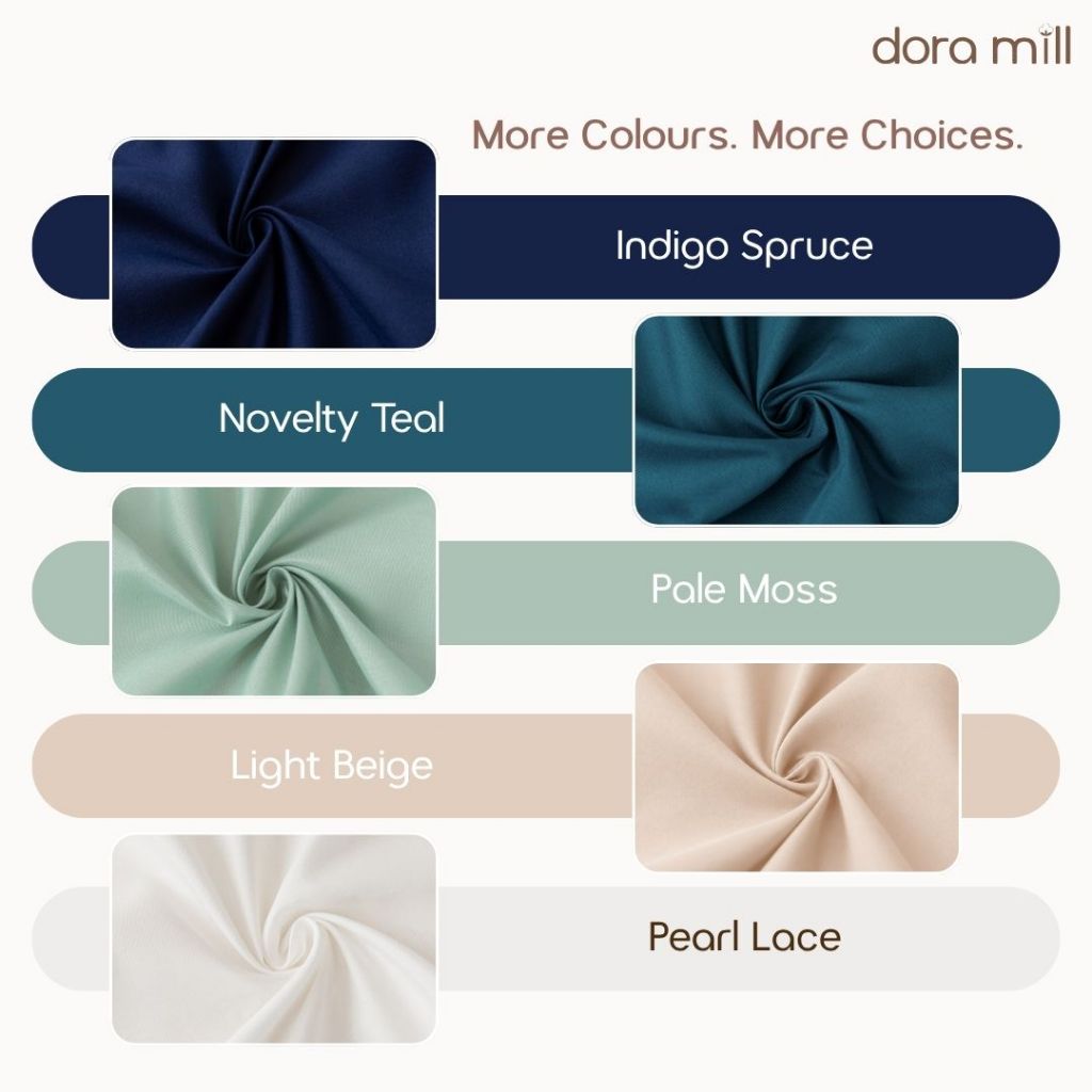 DORAMILL ConfyAir Plain Colour Fitted Bedsheet Set #BBP