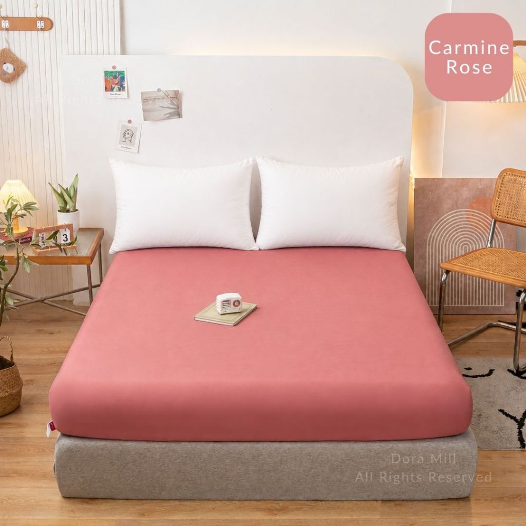 DORAMILL ComfyAir Plain Colour Fitted Bedsheet Only #BFP
