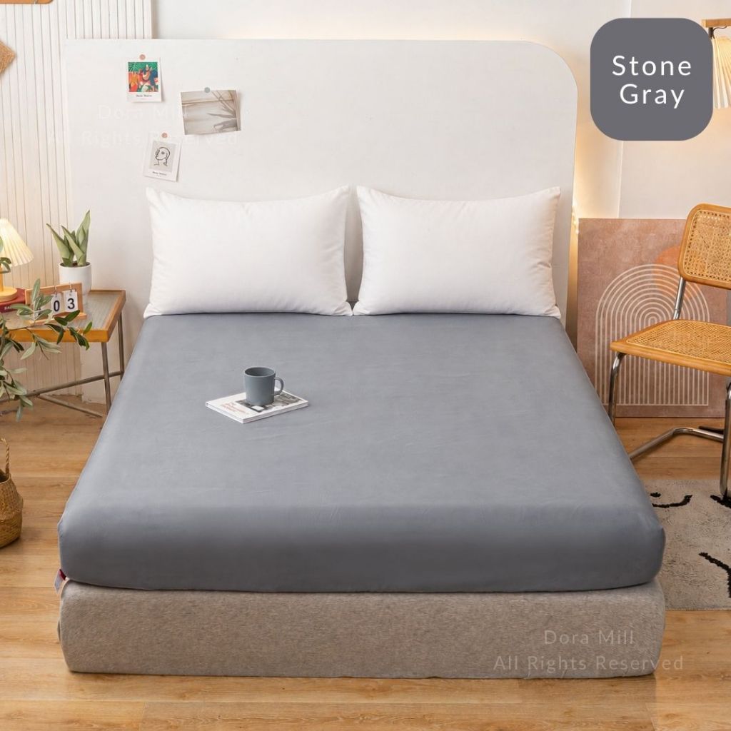 DORAMILL ComfyAir Plain Colour Fitted Bedsheet Only #BFP