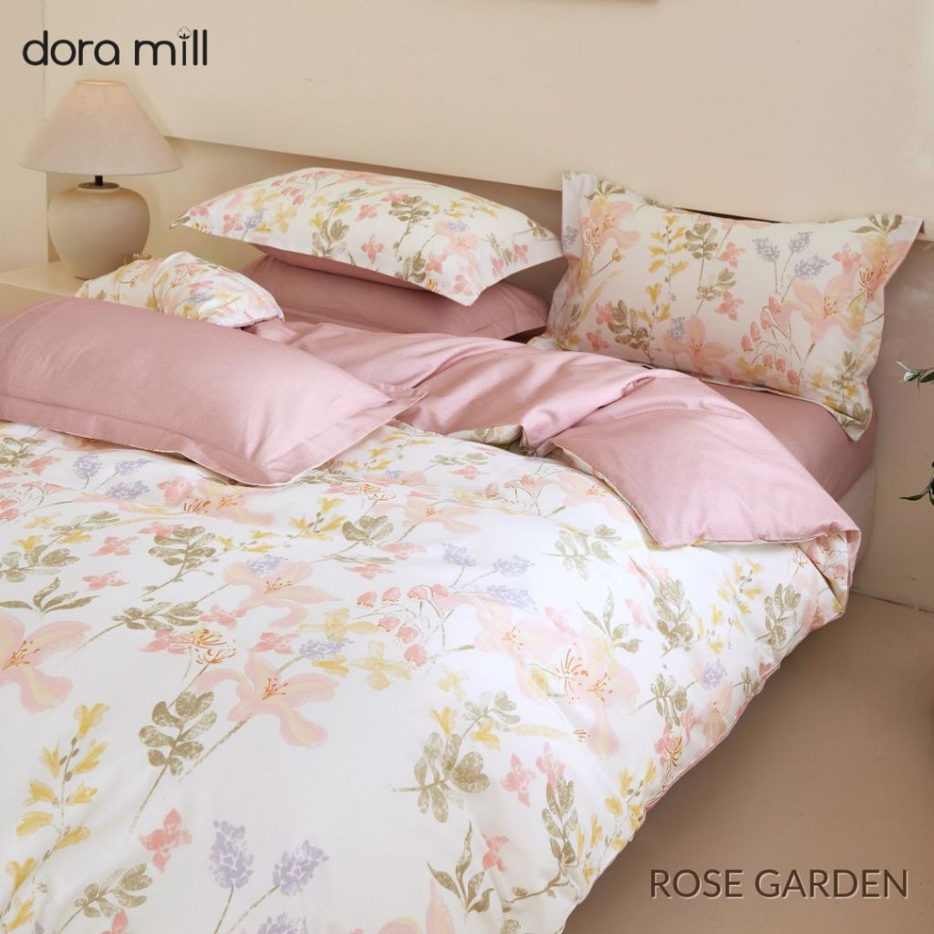 DORAMILL 2500TC 100% Cotton 4in1 Quilt Cover Set Queen King Size Pillow Case Cadar Fitted Bedsheet Set #BAR